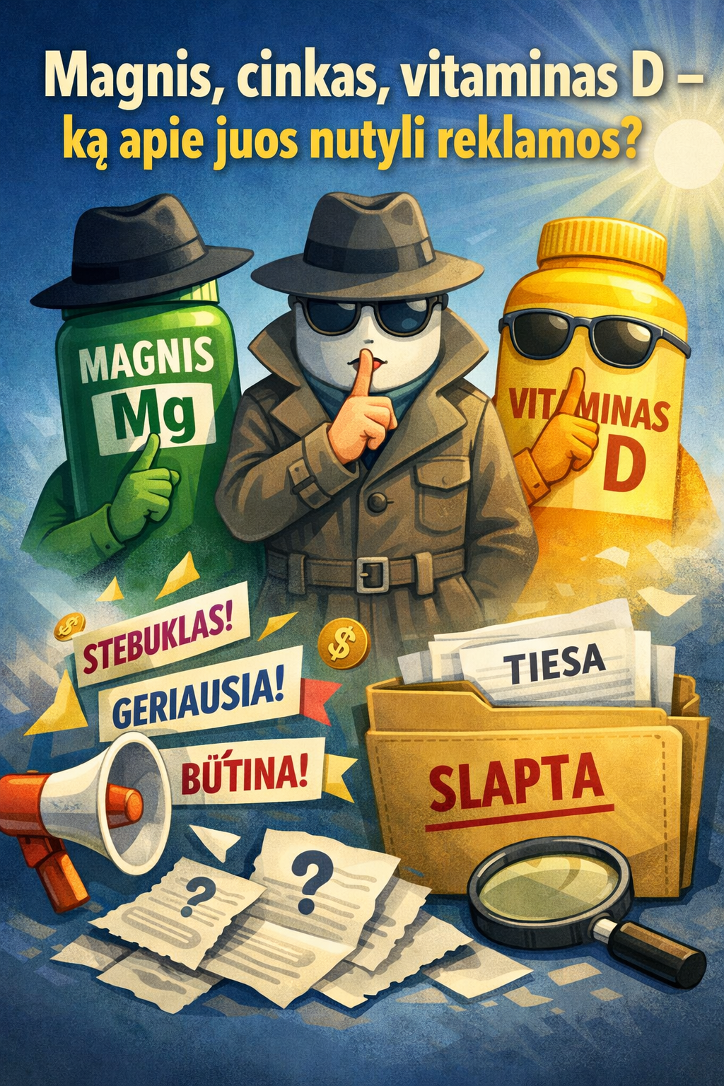 Magnis, cinkas, vitaminas D – ką apie juos nutyli reklamos?